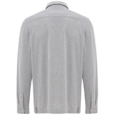 Corneliani Gray Cotton Dress Shirt